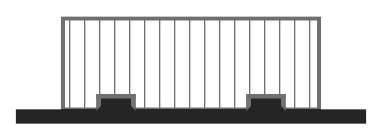 Sol de balcon avec deux seuils