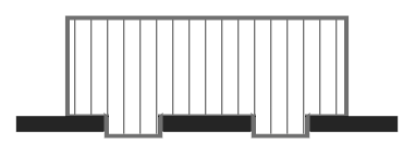 Sol de balcon avec deux seuils inversés